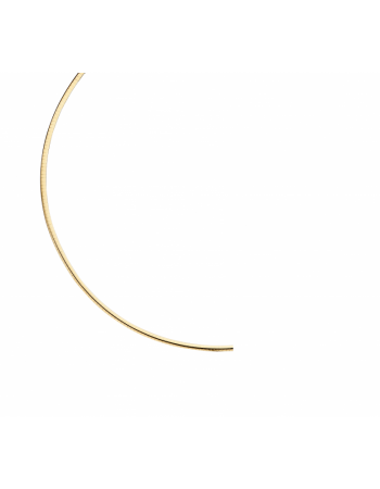 Omega 3mm plat geel/wit 50 cm - 16956