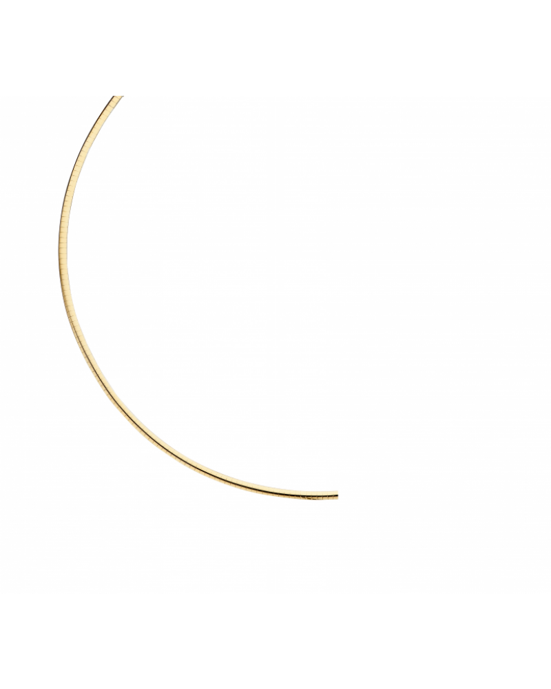 Omega 3mm plat geel/wit 50 cm - 16956