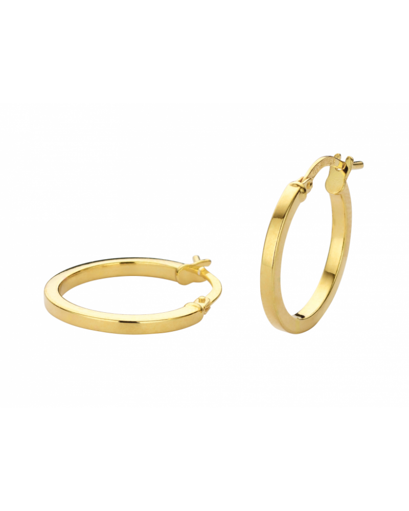 Vierkant Fjory oorring 15mm - 15310