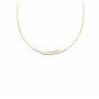 Choker verspr 4mm/vierkant/0.03crt/bicolor - 14535