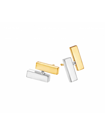 Oor verspr 3mm/vierkant/0.04crt/bicolor - 16437