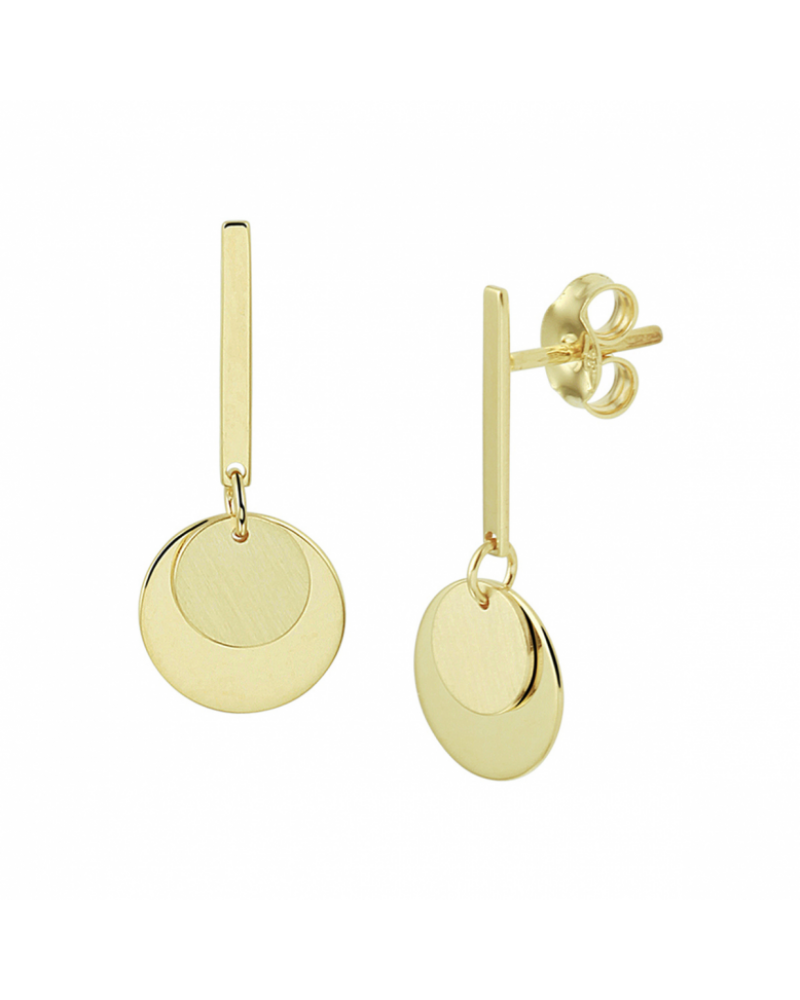 14 krt gouden oorhangers rondjes - 15345 14 krt gouden oorhangers rondjes - 15345