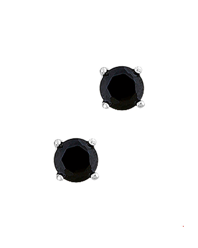 Oorknoppen zirkonia 5mm zwart rond - 10593 Oorknoppen zirkonia 5mm zwart rond - 10593