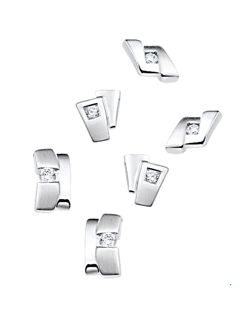 Oorknoppen zirkonia poli/mat assortiment - 10686 Oorknoppen zirkonia poli/mat assortiment - 10686