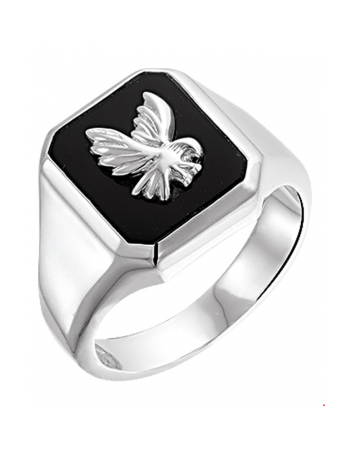 zegelring massief adelaar onyx - 17686 zegelring massief adelaar onyx - 17686