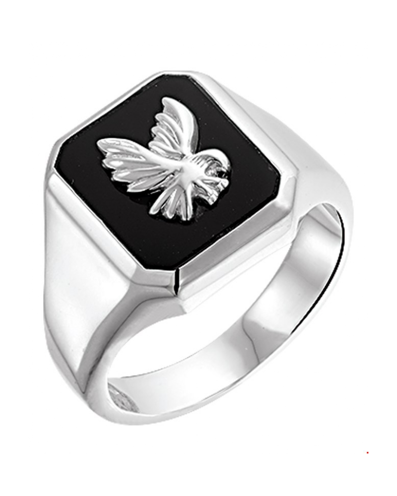 zegelring massief adelaar onyx - 17686 zegelring massief adelaar onyx - 17686