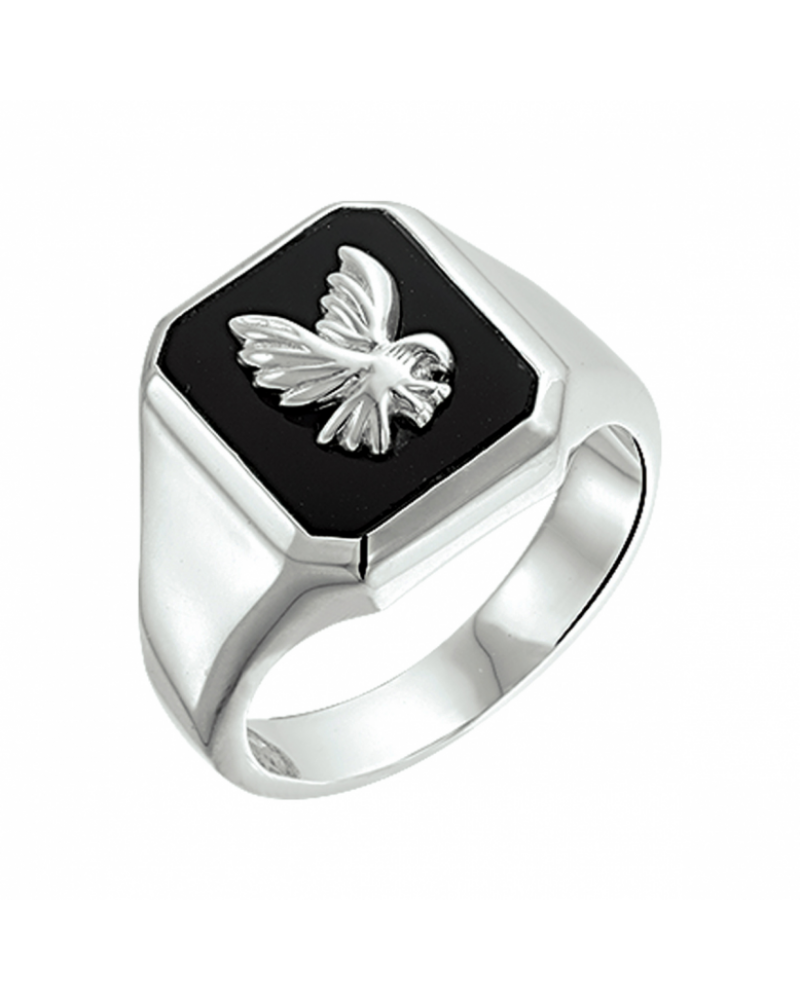 zegelring massief adelaar onyx - 17686 zegelring massief adelaar onyx - 17686