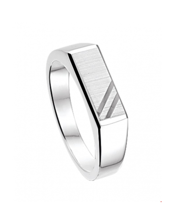 Ring poli/mat gediamanteerd - 13305