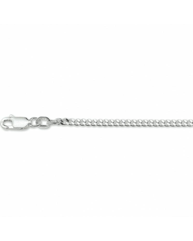 Zilveren collier gourmette 4-zijdes geslepen 2,4 mm - 17714 Zilveren collier gourmette 4-zijdes geslepen 2,4 mm - 17714