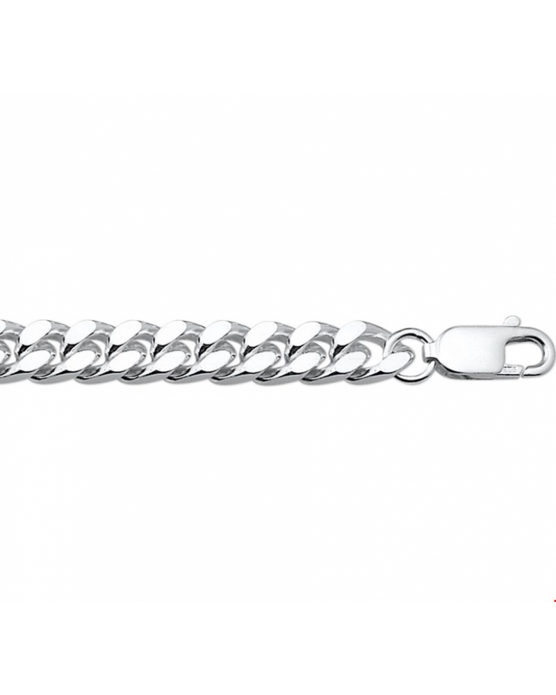 zilveren armband gourmette 6-zijdes geslepen 7,5 mm - 17677 zilveren armband gourmette 6-zijdes geslepen 7,5 mm - 17677