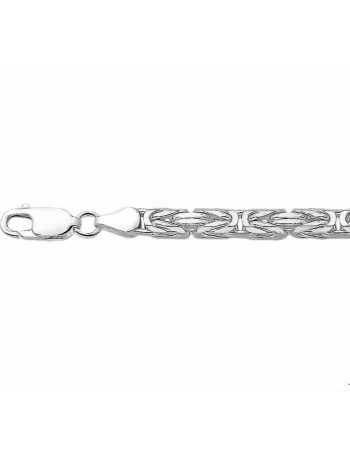 Zilveren konnings collier 4,0 mm 50cm - 17273