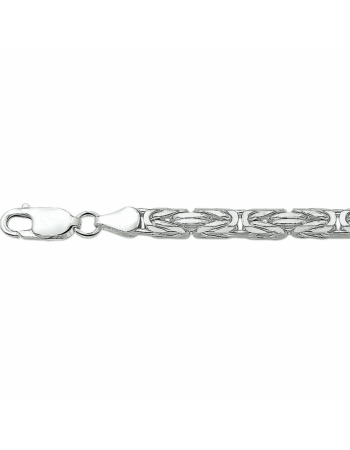 Zilveren konnings collier 4,0 mm 50cm - 17273