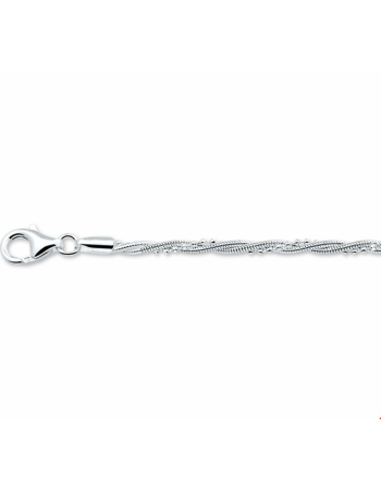 Armband gevlochten 2,7 mm 18 cm - 10683 Armband gevlochten 2,7 mm 18 cm - 10683