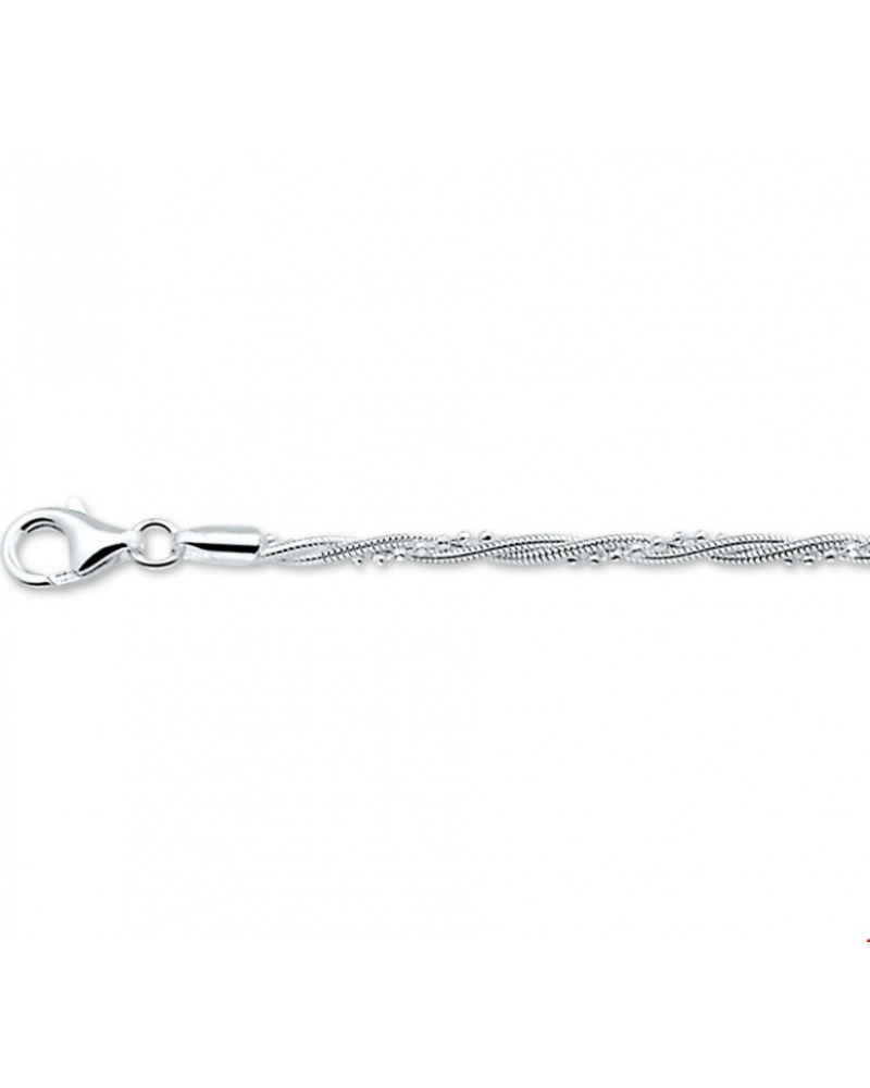 Armband gevlochten 2,7 mm 18 cm - 10683 Armband gevlochten 2,7 mm 18 cm - 10683