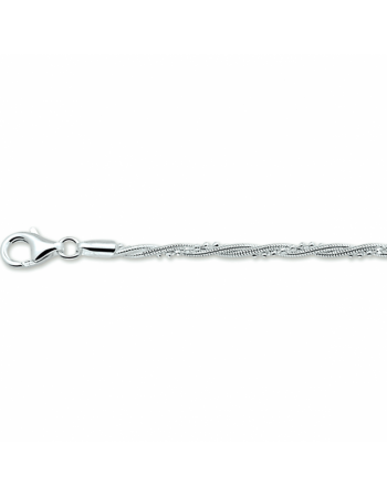 Armband gevlochten 2,7 mm 18 cm - 10683 Armband gevlochten 2,7 mm 18 cm - 10683
