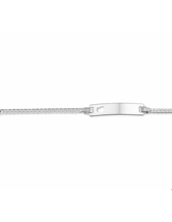 Graveerarmband hart gourmet plaat 4,2 mm 9 - 11 cm - 15034