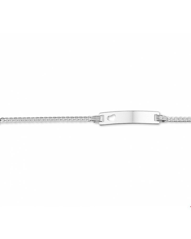 Graveerarmband hart gourmet plaat 4,2 mm 11 - 13cm - 13925