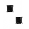Oorknoppen zirkonia vierkant zwart 5mm - 10591