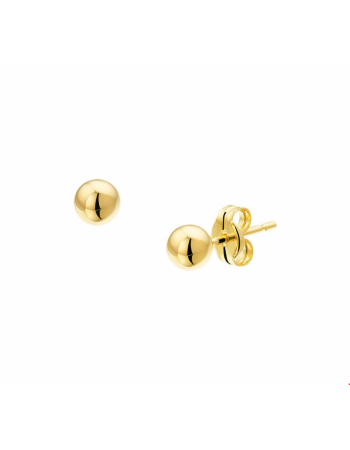 14k Geelgouden Oorknoppen bol 4mm - 14541 14k Geelgouden Oorknoppen bol 4mm - 14541