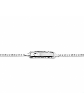 Graveerarmband hart gourmet plaat 5,0 mm 11 - 13cm - 13926