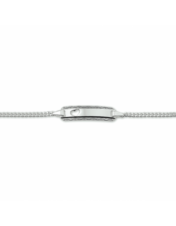 Graveerarmband hart gourmet plaat 5,0 mm 11 - 13cm - 13926