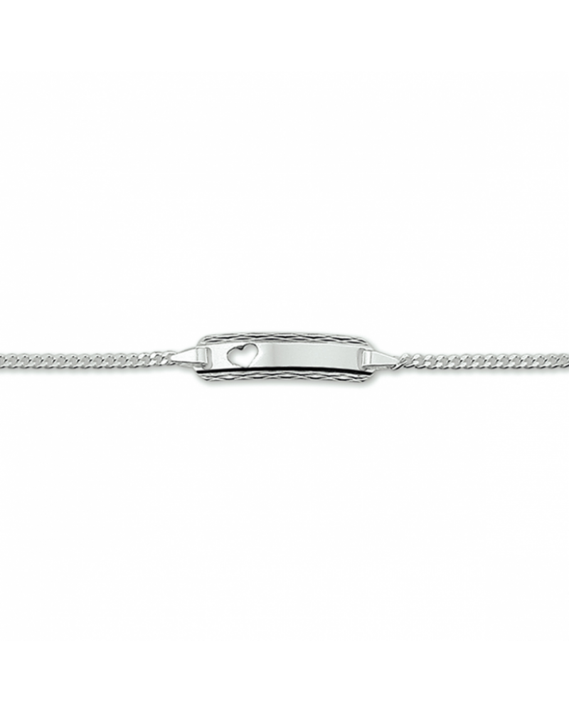 Graveerarmband hart gourmet plaat 5,0 mm 11 - 13cm - 13926 Graveerarmband hart gourmet plaat 5,0 mm 11 - 13cm - 13926