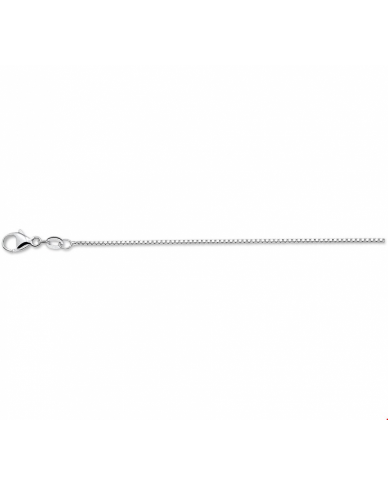 zilver gerhodineerd collier venetiaans 0,9 mm - 16114