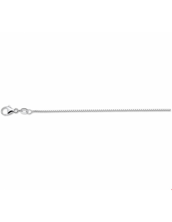 Zilver gerhodineerd collier venetiaans 0,9 mm - 16115