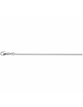 Zilver gerhodineerd collier gourmette 4-zijdes geslepen 1,6 mm - 16116 Zilver gerhodineerd collier gourmette 4-zijdes geslepen 1,6 mm - 16116