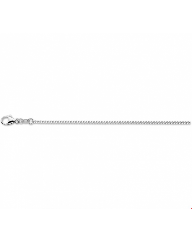 Zilver gerhodineerd collier gourmette 4-zijdes geslepen 1,6 mm - 16116 Zilver gerhodineerd collier gourmette 4-zijdes geslepen 1,6 mm - 16116