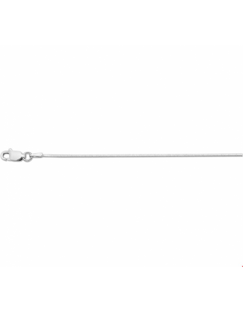 Zilveren collier slang achtzijdig 1,0 mm - 16386