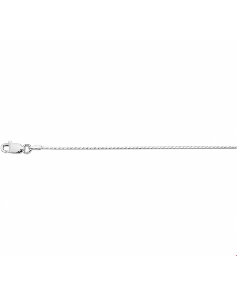Zilveren collier slang achtzijdig 1,0 mm - 16386