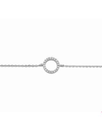 Armband zirkonia 1,0 mm 15,5 + 2,5 cm - 15143