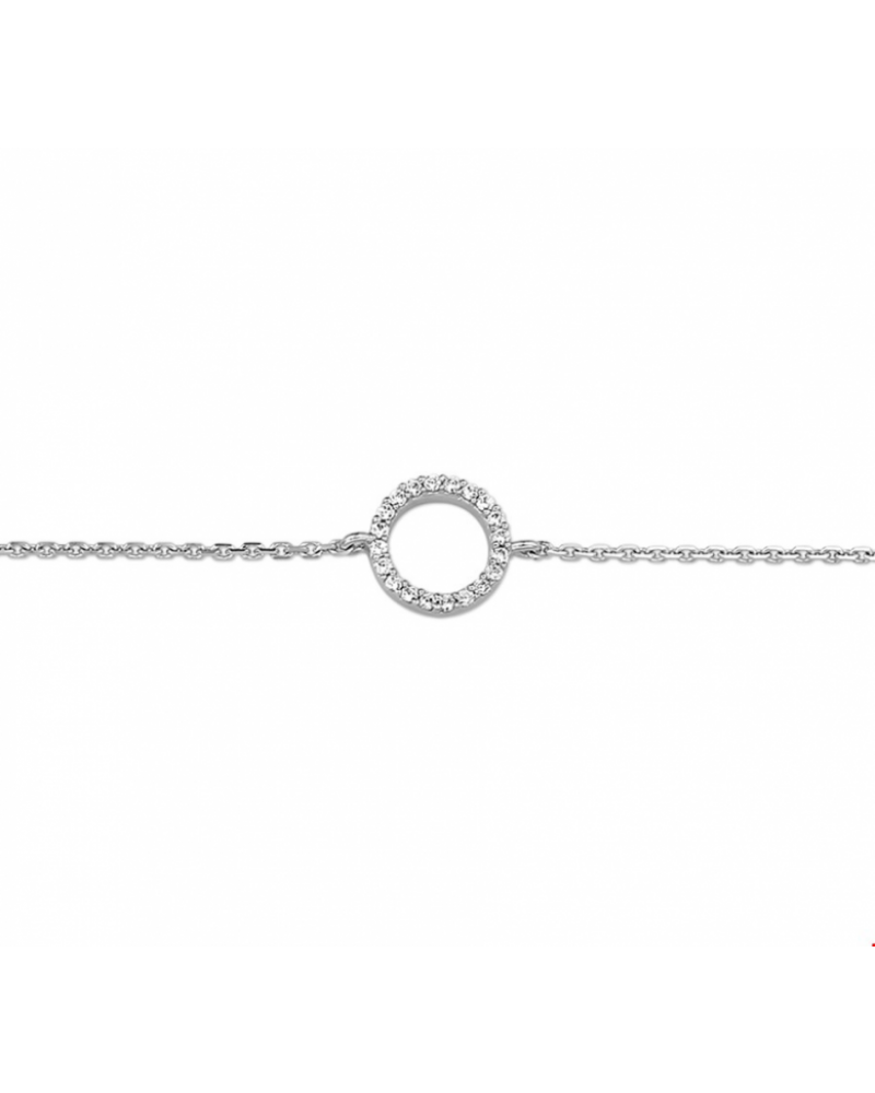 Armband zirkonia 1,0 mm 15,5 + 2,5 cm - 15143