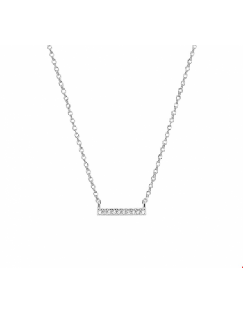 Collier balkje zirkonia 1,2 mm 41 + 4 cm - 13509