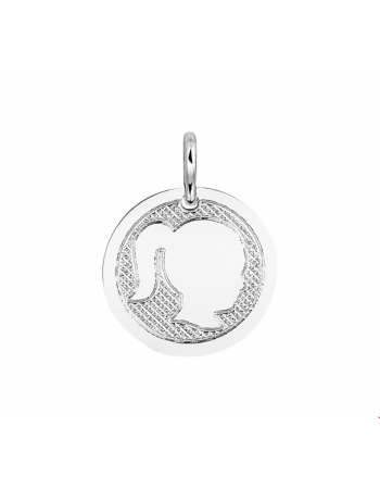 Zilverevn Hanger meisje poli/mat - 13449