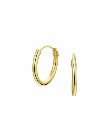 14krt gouden Oorringen ronde buis 13 x 1.3mm - 10388 14krt gouden Oorringen ronde buis 13 x 1.3mm - 10388