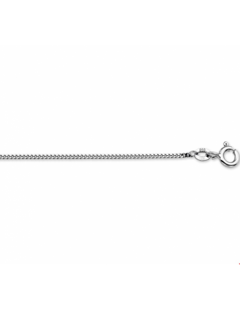14 krt witgouden collier gourmette 4-zijdes geslepen 1,2 mm - 16226 14 krt witgouden collier gourmette 4-zijdes geslepen 1,2 mm - 16226