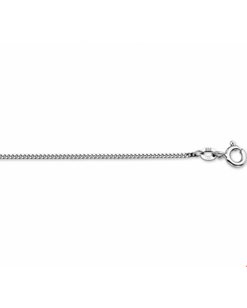 14 krt witgouden collier gourmette 4-zijdes geslepen 1,2 mm - 16226 14 krt witgouden collier gourmette 4-zijdes geslepen 1,2 mm - 16226