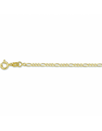 14 krt gouden figaro 1,8 mm collier - 16921