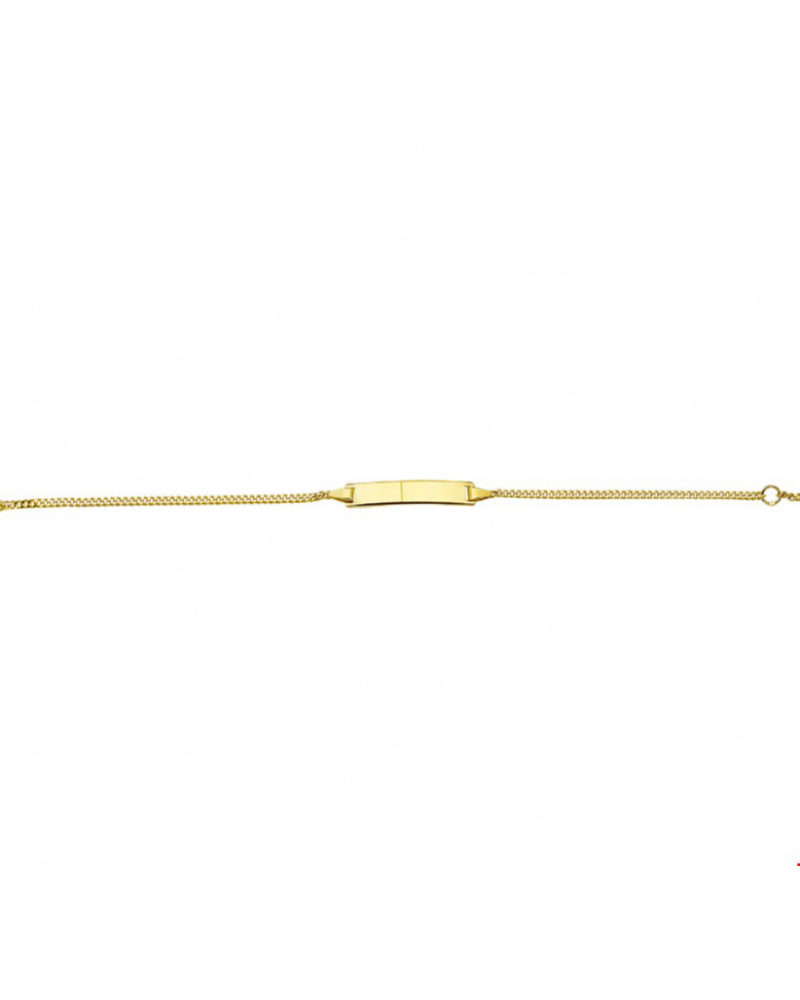 14 krt graveerarmband gourmette plaat 5,0 mm - 16442