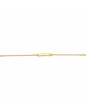 14 krt graveerarmband gourmette plaat 5,0 mm - 16442