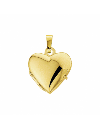14 krt medaillon hart - 17239