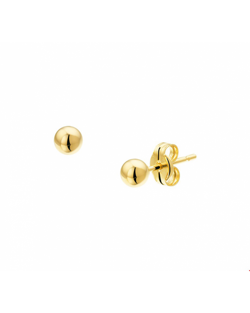 14k Geelgouden Oorknoppen bol 3.5mm - 14540 14k Geelgouden Oorknoppen bol 3.5mm - 14540