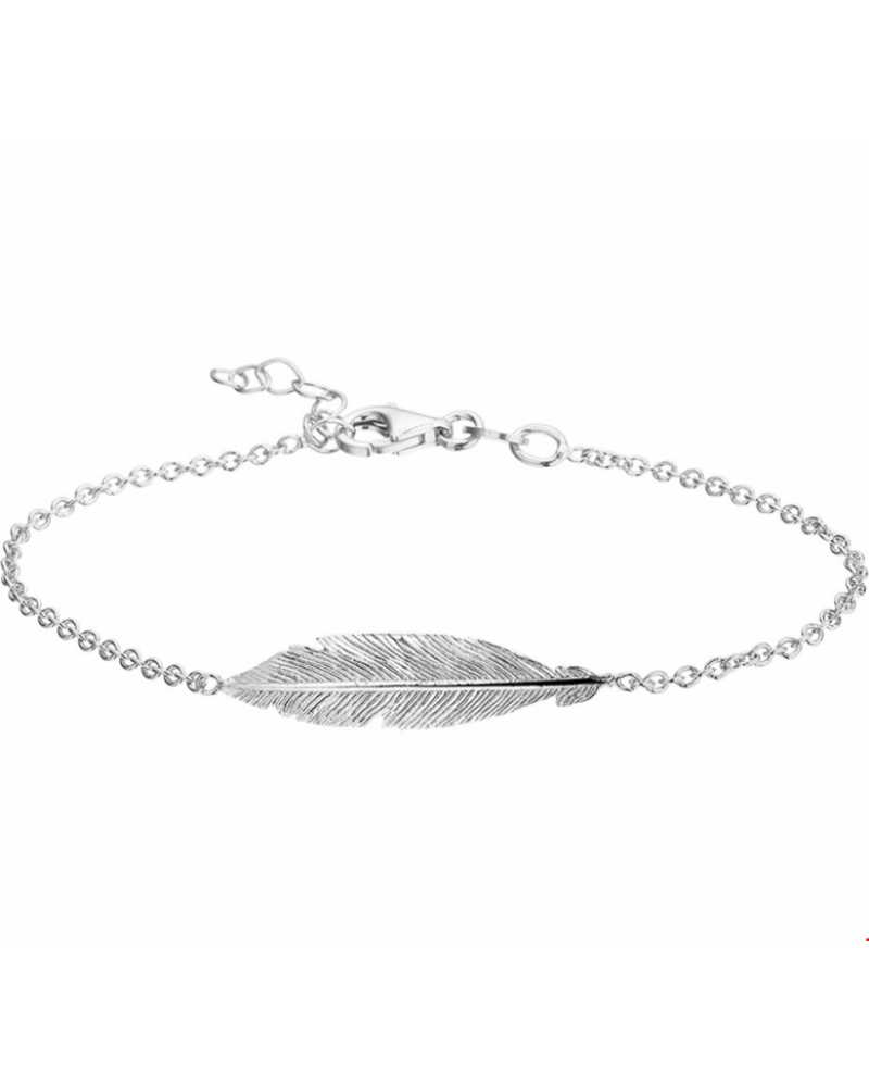 Armband Zilver Gerhodineerd met Veer - 14712 Armband Zilver Gerhodineerd met Veer - 14712