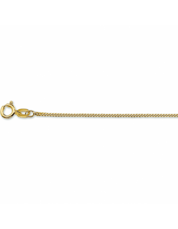 14 krt collier gourmette 1,0 mm 50cm - 16010