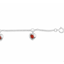 Zilveren armband hart lieveheersbeestje - 15366