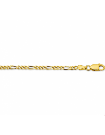 14 krt gouden figaro 2,7 mm collier - 16922