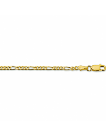 14 krt gouden figaro 2,7 mm collier - 16922