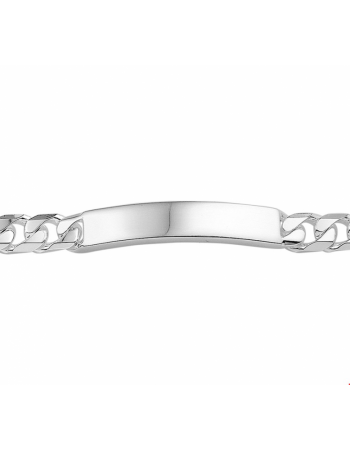 graveerarmband gourmette 6-zijdes geslepen plaat 8 mm - 17317